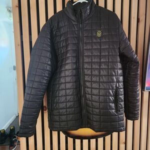 Men's Quilted Lightweight Zip-Up Jacket - Black